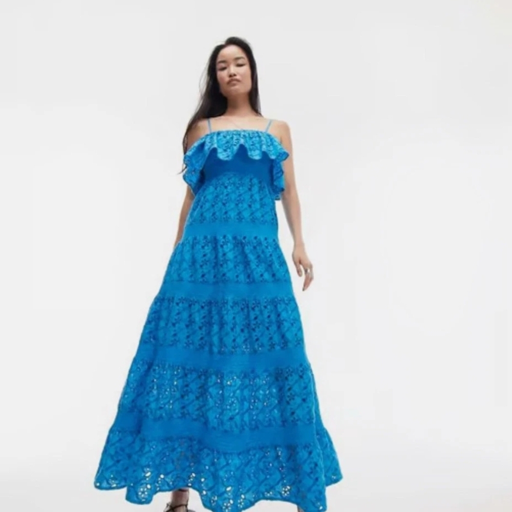 28. Topshop Eyelet Enbroidered Cold Shoulder Maxi